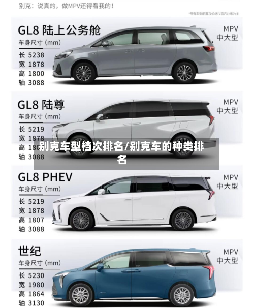 别克车型档次排名/别克车的种类排名