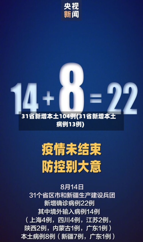 31省新增本土104例(31省新增本土病例13例)-第2张图片