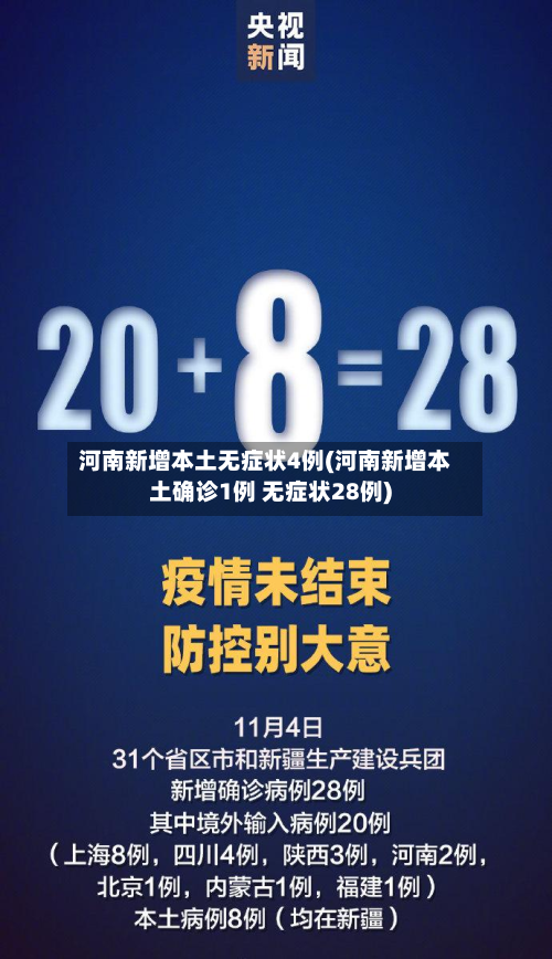 河南新增本土无症状4例(河南新增本土确诊1例 无症状28例)-第2张图片