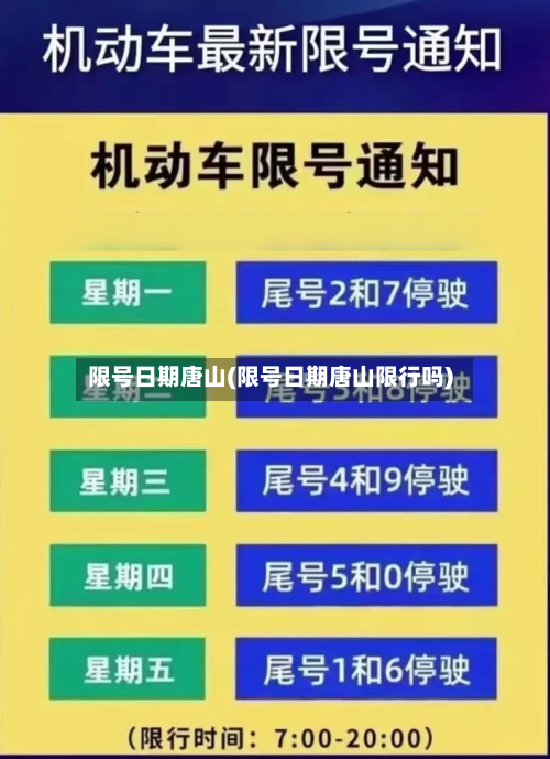 限号日期唐山(限号日期唐山限行吗)